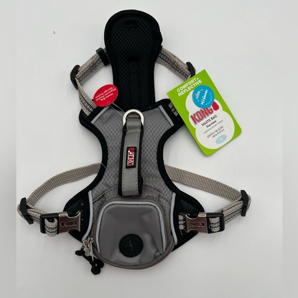 Kong Dog Dog Harness Kong Reflective Pocket Small Gray Nwt Poshmark